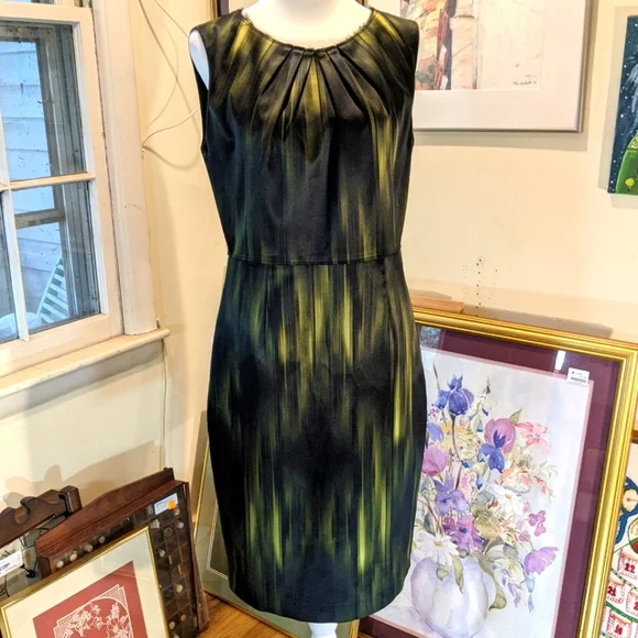 Elie Tahari | Dresses | Beautiful Shades Of Green Elie Tahari Watercolor  Dress Sz 8 | Poshmark